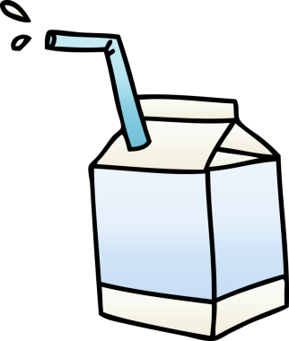 garip gölgeli çizgi film gradyanı bir insan tarafından çizilmiş garip gölgeli süt karikatürü