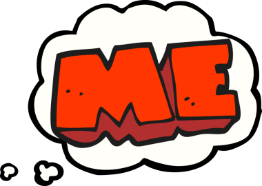 Bir insan tarafından çizilmiş serbest çizim baloncuk karikatür ME sembolü