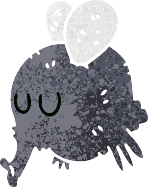 Bir insan tarafından çizilmiş tuhaf bir illüstrasyon tarzı.