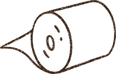 Bir insan tarafından çizilmiş tuvalet kağıdı kömürü.