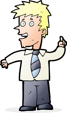 Bir insan tarafından çizilmiş bir fikri olan çizgi film adamı.