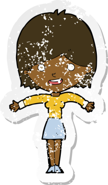 Bir insan tarafından çizilmiş heyecanlı bir karikatürün gerilimli yapıştırması.