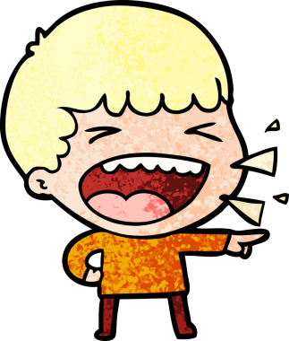 Bir insan tarafından çizilmiş gülen adam.