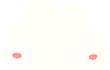 Bir insan tarafından çizilmiş şirin düz renkli çizgi film bulutu