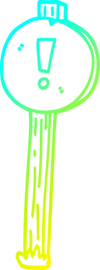 Bir insan tarafından çizilmiş trafik işaretlerinin soğuk gradyan çizgisi