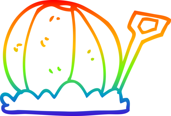 gökkuşağı gradyan çizgi çizimi bir insan tarafından çizilmiş plaj topu ve kürek