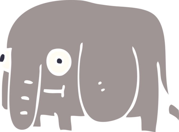 Bir insan tarafından çizilmiş karalama fili.