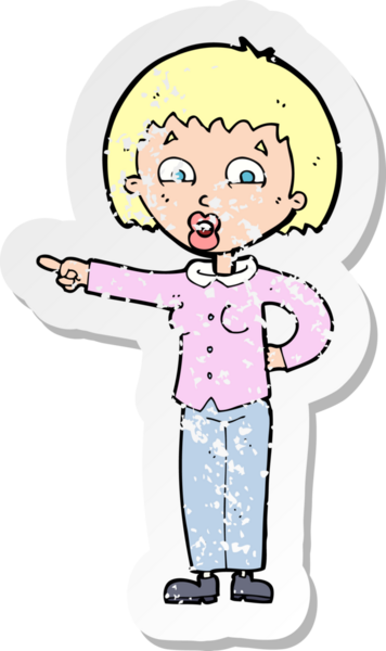 Bir insan tarafından çizilmiş bir karikatürün gerilimli çıkartması.