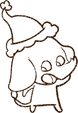 Bir insan tarafından çizilmiş Noel Fili Kömürü