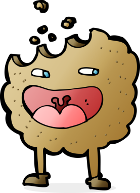 Bir insan tarafından çizilmiş kurabiye çizgi film karakteri