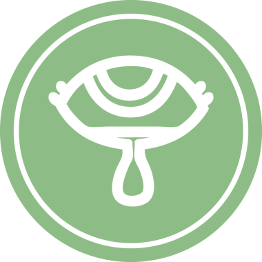 Ağlayan göz yuvarlak simgesi insan tarafından çizilmiş.