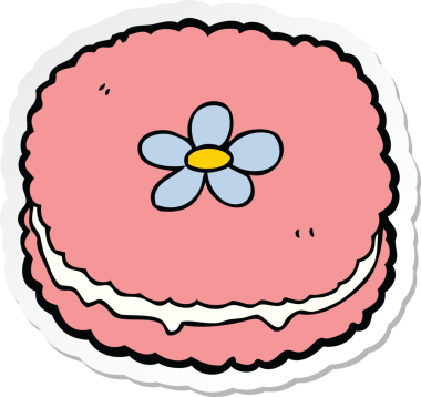 Bir insan tarafından çizilmiş karikatür bisküvisi.