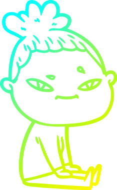 Bir insan tarafından çizilmiş bir karikatür kadın çizimi.