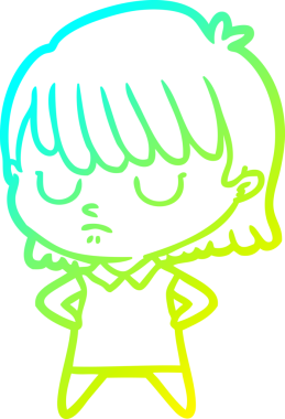 Bir insan tarafından çizilmiş bir karikatür kadın çizimi.