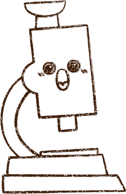 Bir insan tarafından çizilmiş mikroskop Kömür Çizimi