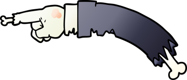 Bir insan tarafından çizilmiş zombi eli.