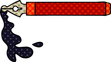Bir insan tarafından çizilmiş çizgi roman tarzı garip mürekkep kalemi.