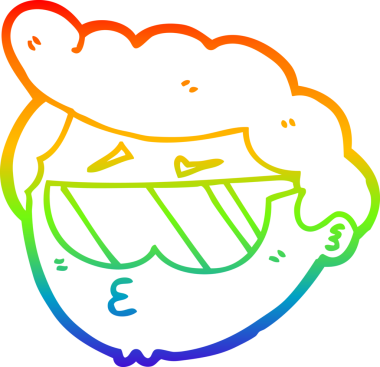 Bir insan tarafından çizilmiş güneş gözlüğü takan çizgi film çocuğu çizimi.