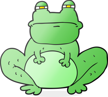 Bir insan tarafından çizilmiş serbest çizim kurbağa.