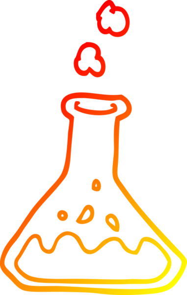 Şişede bir insan tarafından çizilmiş karikatür kimyasalı.