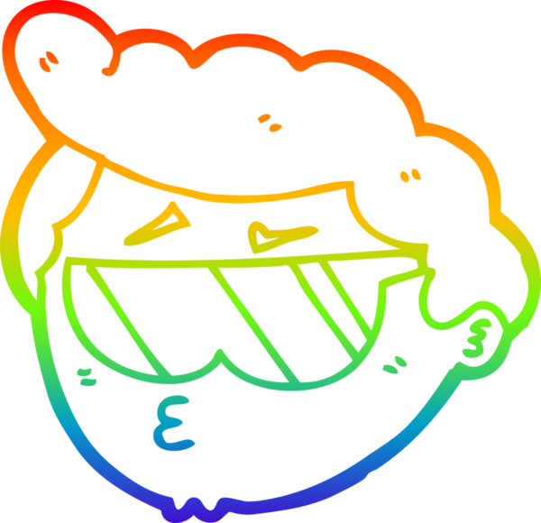 Bir insan tarafından çizilmiş güneş gözlüğü takan çizgi film çocuğu çizimi.