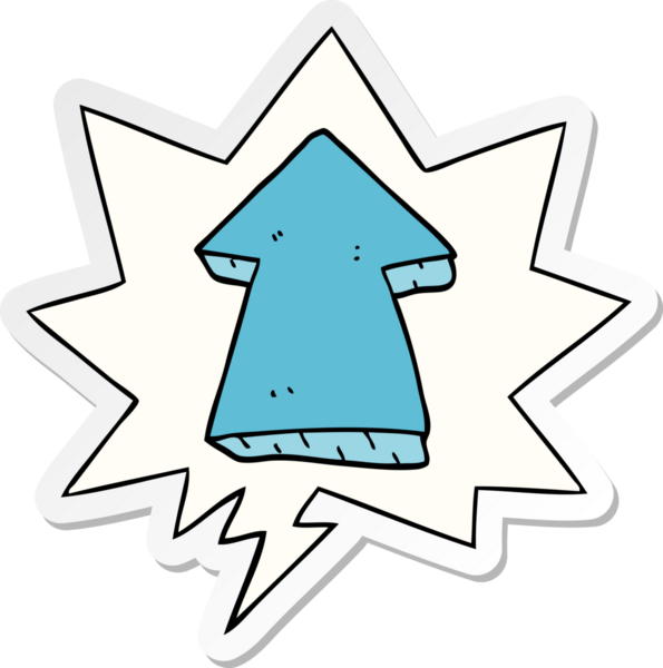 bir insan tarafından çizilmiş konuşma kabarcığı etiketli ok işaretli çizgi film