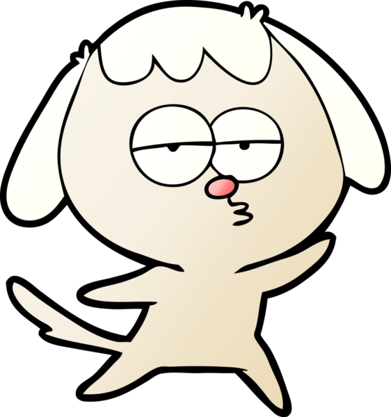 Bir insan tarafından çizilmiş, sıkılmış bir köpek.