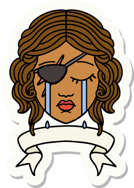 Bir insan tarafından çizilmiş bayrağı olan ağlayan bir insan hırsızının çıkartması.