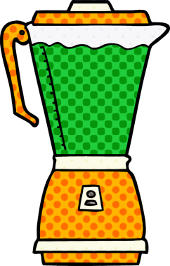 bir insan tarafından çizilmiş karikatür yemek işlemcisi