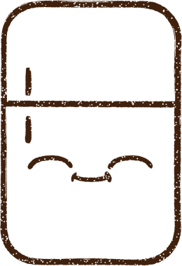 Bir insan tarafından çizilmiş buzdolabı kömürü çizimi