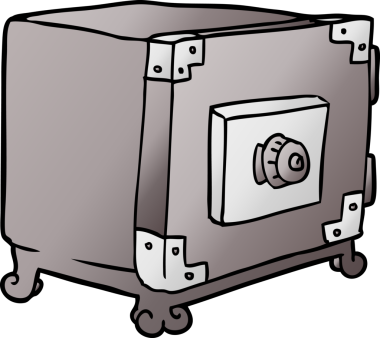 bir insan tarafından çizilmiş geleneksel bir kasa.