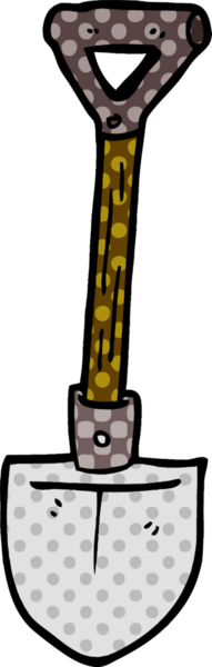 Bir insan tarafından çizilmiş karikatür yapımcıları küreği.