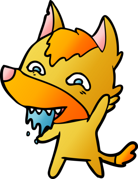 Bir insan tarafından çizilmiş tilki çizgi film karakteri