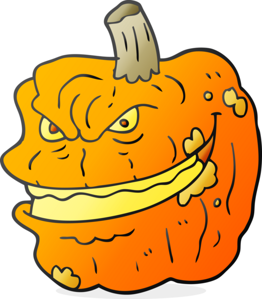 Bir insan tarafından çizilmiş serbest çizilmiş ürkünç balkabağı.