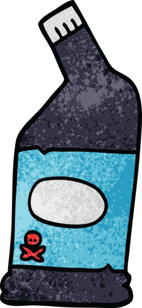 Bir insan tarafından çizilmiş karalama çamaşır suyu temizleyicisi.