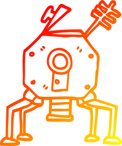 Bir insan tarafından çizilmiş bir uzay roketinin sıcak gradyan çizimi