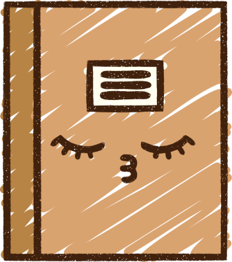 Bir insan tarafından çizilmiş Kitap Tebeşiri