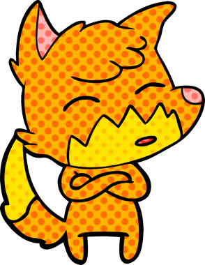 bir insan tarafından çizilmiş tilki çizgi filmi