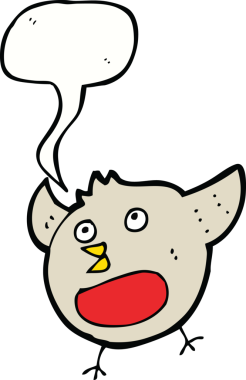 Bir insan tarafından çizilmiş komik bir karikatür noel robini.