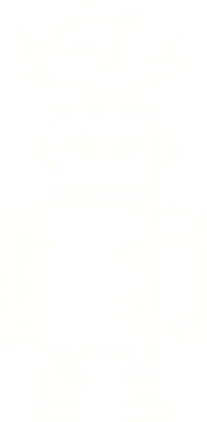 Bir insan tarafından çizilen robot tebeşiri.