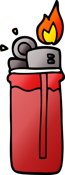 Bir insan tarafından çizilmiş tek kullanımlık karalama çakmağı.