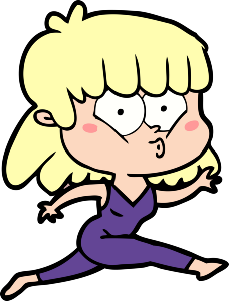 Bir insan tarafından çizilen çizgi filmdeki kadın.