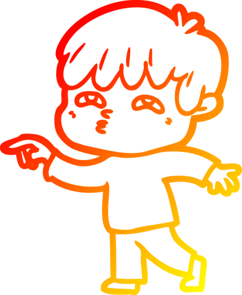 Bir insan tarafından çizilmiş, karikatür meraklısı bir adamın sıcak çizgi çizimi