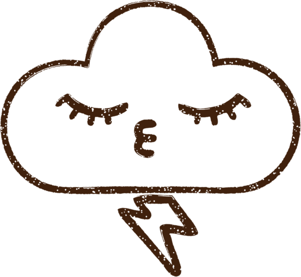 Bulut Sürükleyen Kömür Bir insan tarafından çizilmiş