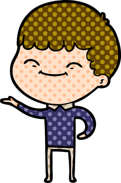 Bir insan tarafından çizilmiş mutlu çocuk çizgi filmi.