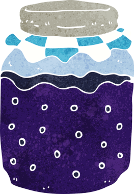 bir insan tarafından çizilmiş reçel kavanozu.