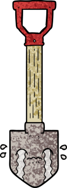 Bir insan tarafından çizilmiş ağlayan kürek.