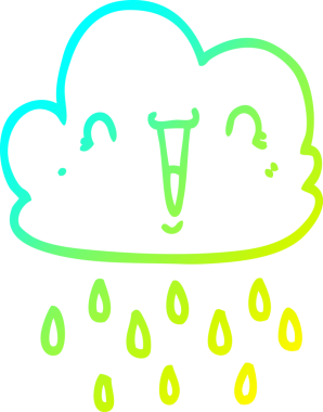 Bir insan tarafından çizilmiş bir karikatür fırtına bulutu çizimi