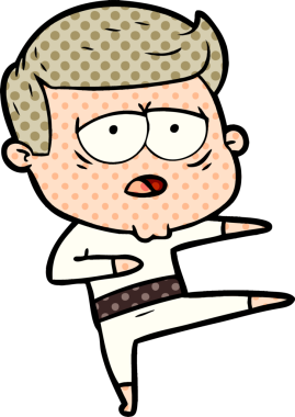 Bir insan tarafından çizilmiş yorgun bir adam.