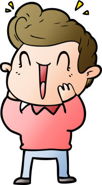 Bir insan tarafından çizilmiş heyecanlı bir çizgi film.